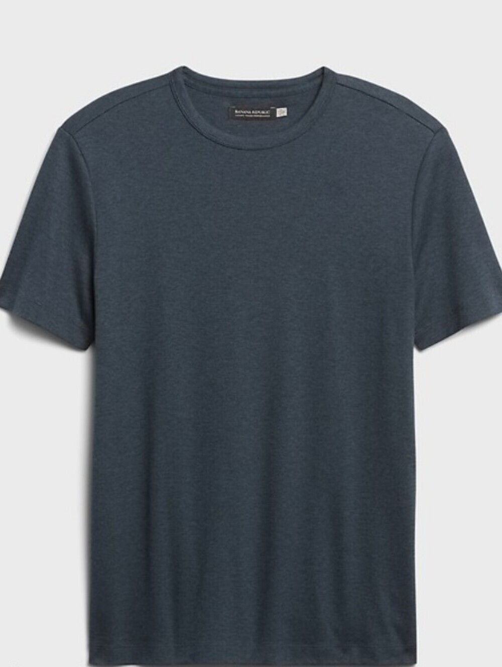 × Banana Republic Men's Short Sleeve Crewneck Tee in Dark Heather Blue